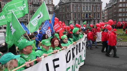 Manifestation du secteur non marchand à Namur