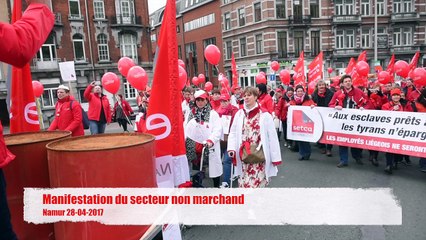 Manifestation du secteur non marchand à Namur