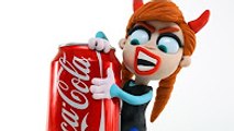 Coca Cola Evil Anna and Elsa Disney Frozen Stop-Motion Play Doh Candy Kinder Surprise