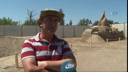 15 Temmuz Kum Heykel İle Sergilenecek