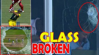 Cricket Ball hits the commentary box, hits the Car Broke Glass -DailyMotion