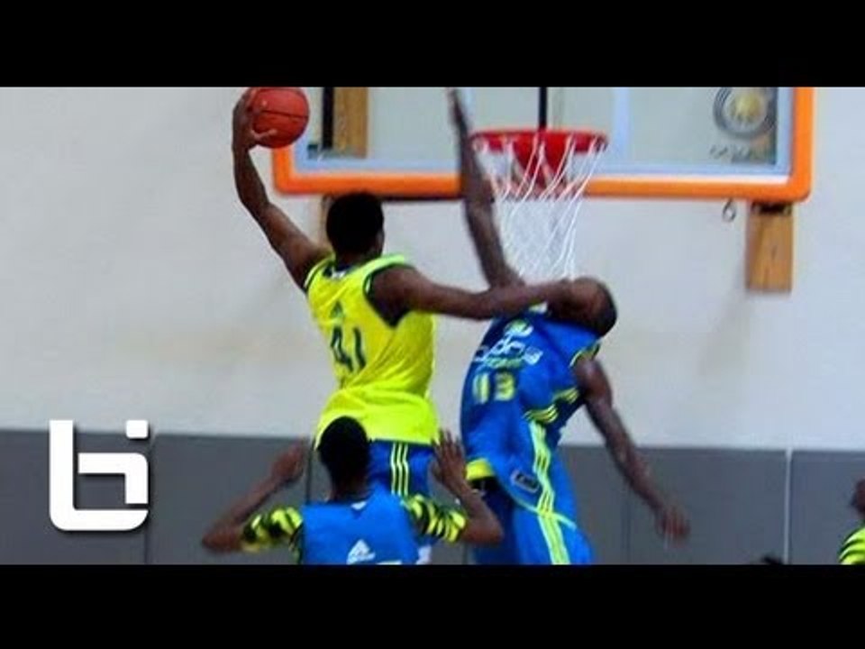 Justise Winslow NASTY Poster Dunk On Defender at Adidas Nations!!
