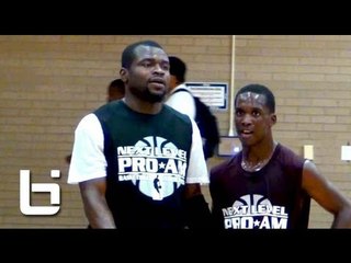 Chicago Pro-Am kickoff: Little 5'7 Derrick Randolph ballin' vs Detroit Pistons 6'0 Will Bynum