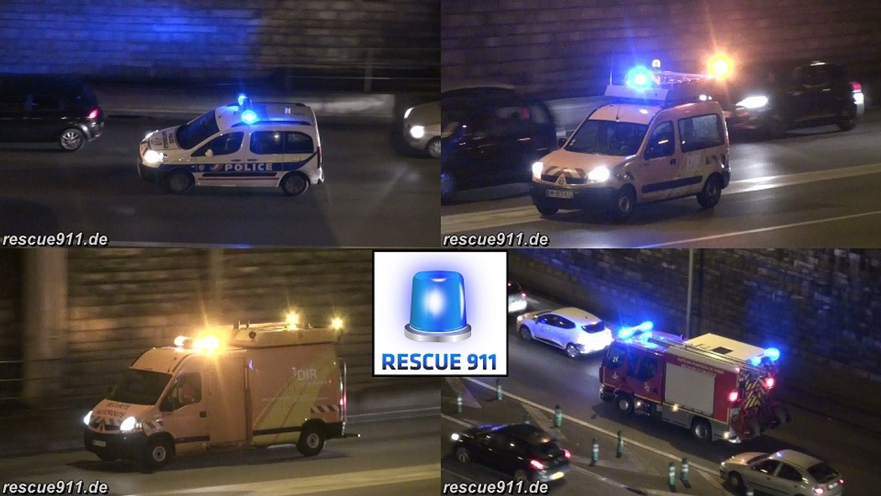 [Paris] Accident sur l'A6B - Police/BSPP/DIR