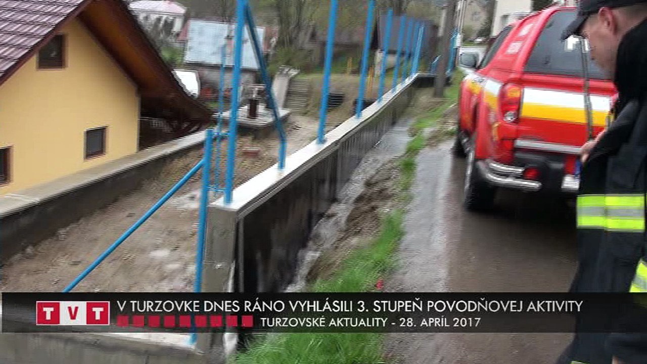 V TURZOVKE DNES RÁNO VYHLÁSILI 3. STUPEŇ POVODŇOVEJ AKTIVITY