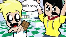 Bad Baby Steals Chocolate from the Store in Roblox - Adventures of Baby Alan - Gamer Chad Plays
