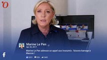 Présidentielle : Marine Le Pen lance un appel aux «Insoumis» de Mélenchon