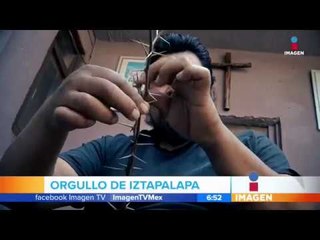 Hace las coronas de espinas y le causa mucho orgullo