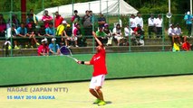 THE ART OF SOFT TENNIS OVER HEAD SERVICE NAGAE Koichi(JPN) ソフトテニスの技法　長江光一のサービス