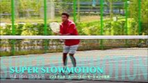 アジアチャンピオン何孟勳のバックボレーSuper Slow-Motion -BACK VOLLEY--　ソフトテニス　スーパースローモーションの世界