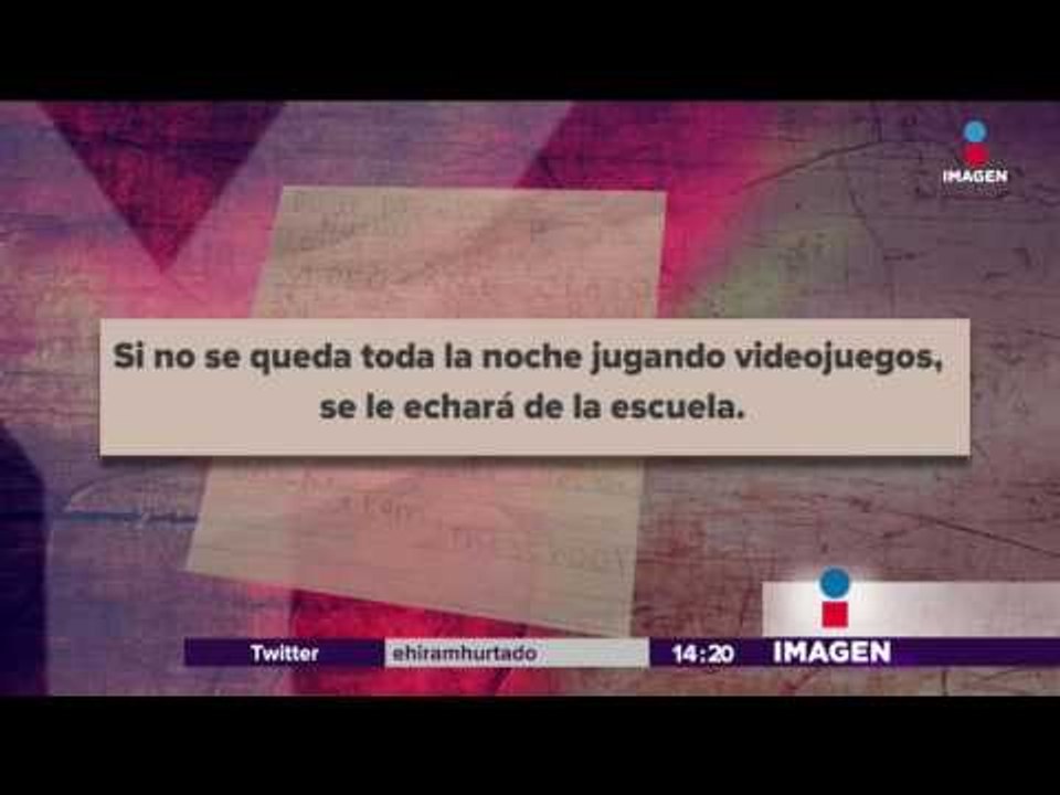 "Escuela" pide a papás que su hijo juegue más videojuegos en la noche