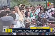 Conductor atropelló a 13 estudiantes y luego huyó en Guatemala