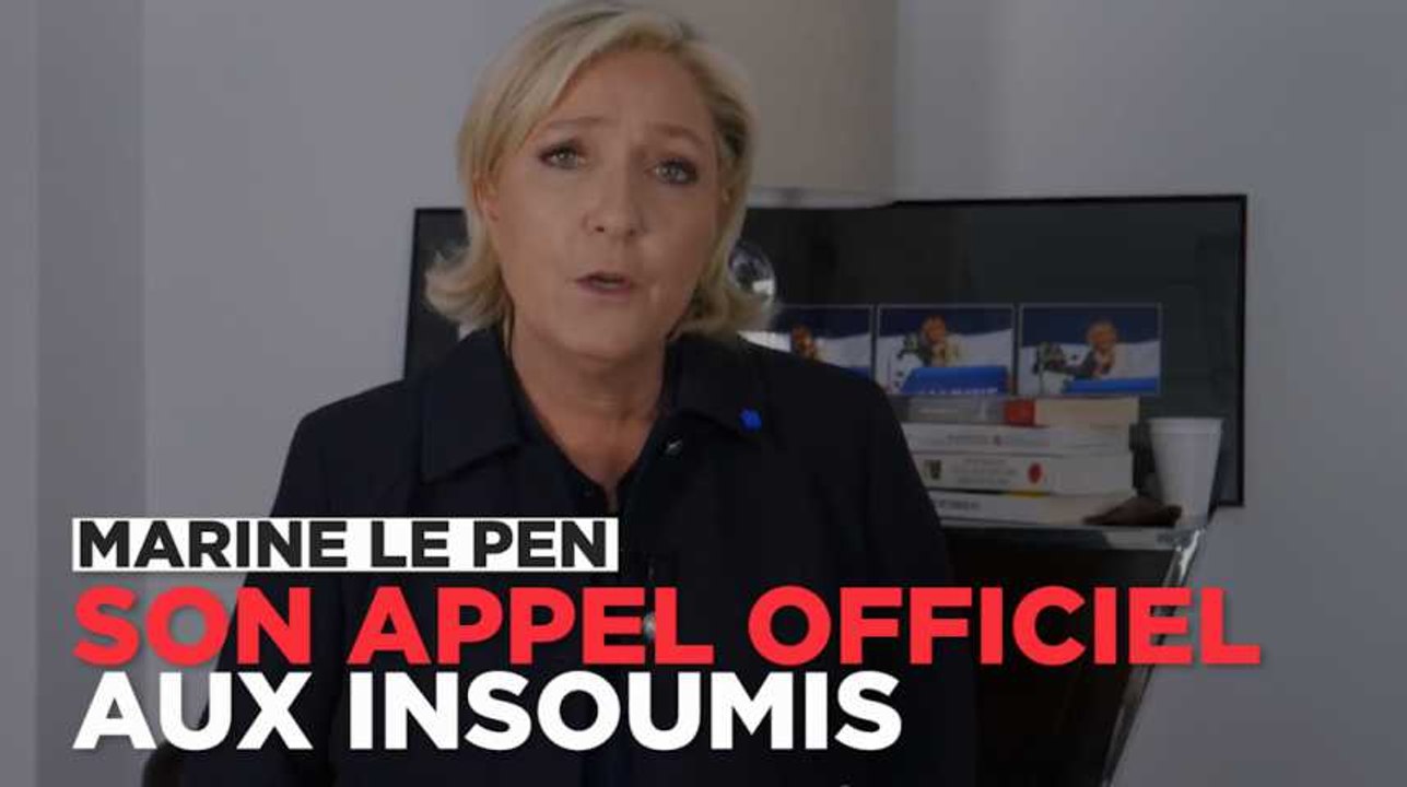 L'appel de Marine de Le Pen aux électeurs de Mélenchon