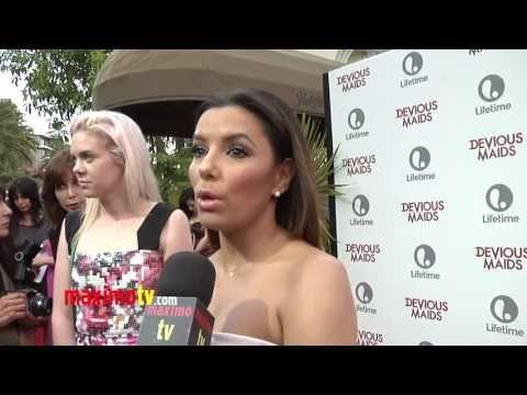 Eva Longoria Interview at Devious Maids Premiere Party ARRIVALS