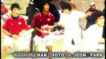 鹿島・中本（日本）vs.ジョンジヒョン・パクサンミン（韓国 ）第四ゲーム。第一回国際ジュニアU21ダブルス準決勝