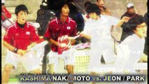 鹿島・中本（日本）vs.ジョンジヒョン・パクサンミン（韓国 ）第三ゲーム。第一回国際ジュニアU21ダブルス準決勝