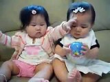 Cute baby girls are fighting for toy | funny cute babies fighting
