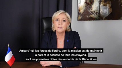 Marine Le Pen adresse un message de soutien à nos forces