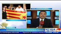 Indignación en España por foto de Nicolás Maduro con ‘la estelada’, símbolo independentista de Cataluña