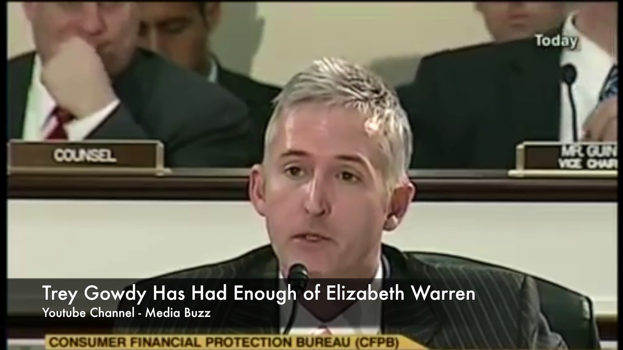 Trey Gowdy Fed Up with Elizabeth Warren! says _Answer the Question!_ then says _I GIVE UP!_