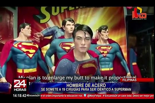 Filipino se ha operado 19 veces para ser igual a Superman
