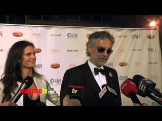 Andrea Bocelli Interview at "A Celebration of All Fathers" Gala Arrivals