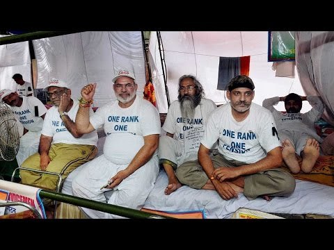 Medalwapsi by veterans against One Rank One Pension