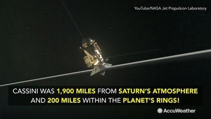 Cassini's first raw images through Saturn and its rings
