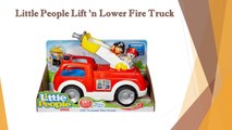 Toy Review and demonstration of Little people Lift 'n Lower Firetruck By Fisher Price