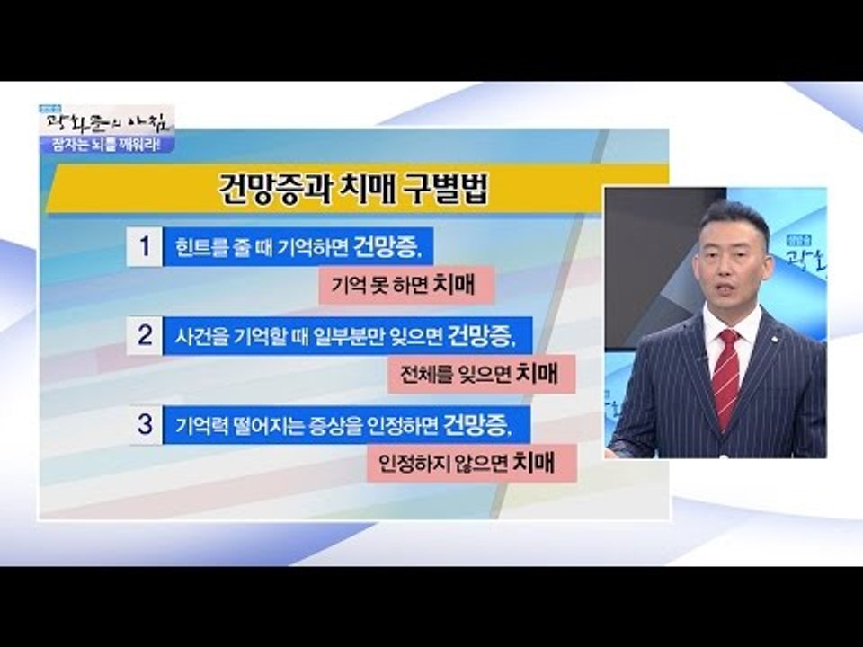 건망증과 치매의 차이! 구별법은? [광화문의 아침] 320회 20160921