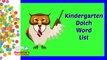 Kindergarten Dolch Sight Words