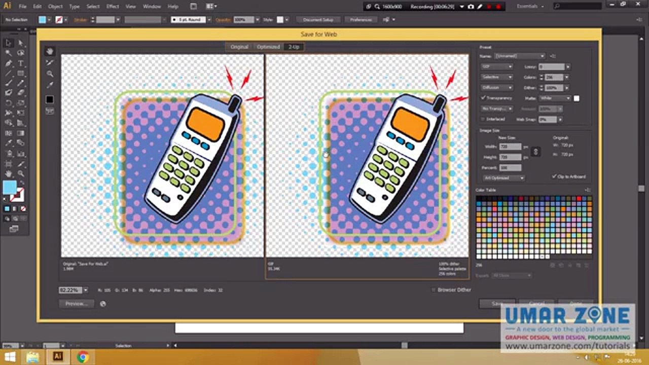 Part 54 Save For Web in Illustrator CS6 Hindi Tutorials