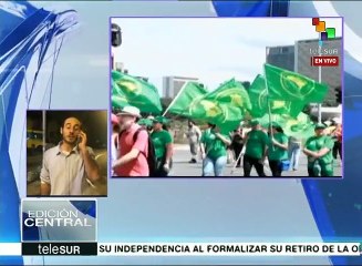 Policía militar reprime a manifestantes de paro nacional en Brasil