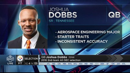 Steelers select Josh Dobbs No. 135 in the 2017 NFL Draft