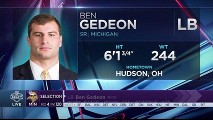 Vikings select Ben Gedeon No. 120 in the 2017 NFL Draft