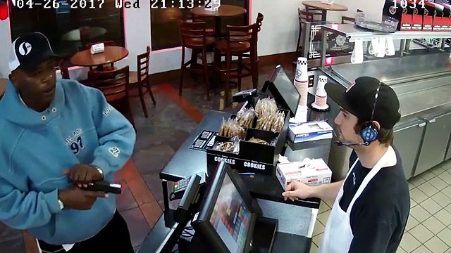 Jimmy John's employee remains unfazed during armed robbery