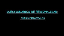 TEST DE PERSONALIDAD. Ideas principales. Tu personalidad con un test rapido