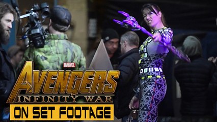 Avengers Infinity War ON SET FOOTAGE | Scarlet Witch Action Scene
