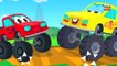Little Red Car Rhymes - Monster Truck Songs _ Rig A Jig J