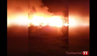 Çorum'da köy yangını: 50 ev kül oldu