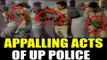UP police thrashes rickshaw puller Lucknow | Oneindia News
