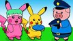 Mega Pikachu Crying Want To Be Police Officer! Nursery Rhymes For Kids, Pikachu Pokemon Cartoon