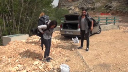 Gaziantep - Milli Dağcı, Doğa Tahribatı Için Tırmandı