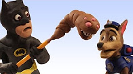 Paw Patrol MONSTER Superhero Batman Stop Motion Play Doh Toy Maker