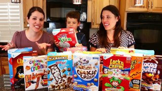Cookie CHALLENGE Game Huge Surprise Prizes Spongebob Party Ideas + DisneyCarToys Cereal Challenge