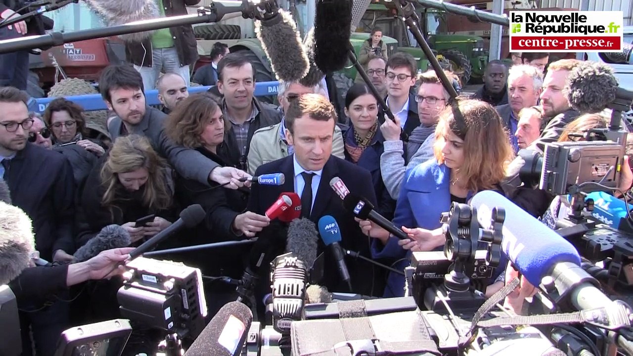 VIDEO. Usseau (86) : Emmanuel Macron s'exprime à propos du Front National