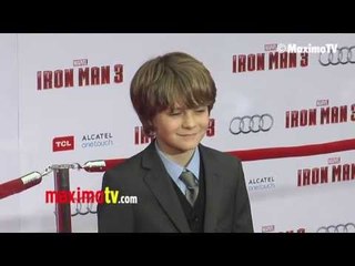 Ty Simpkins "Iron Man 3" World Premiere Red Carpet ARRIVALS April 24, 2013