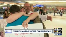 Valley Marine home from Asia just in time for his birthday