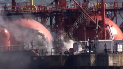 Körfezde Lpg Tankerinde Yangın Çıktı