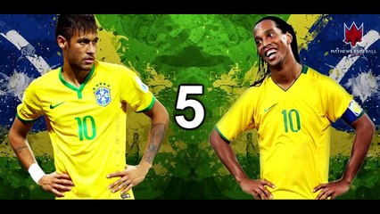 Neymar vs Ronaldinho Gaúcho - Top 10 Sombrero Skills